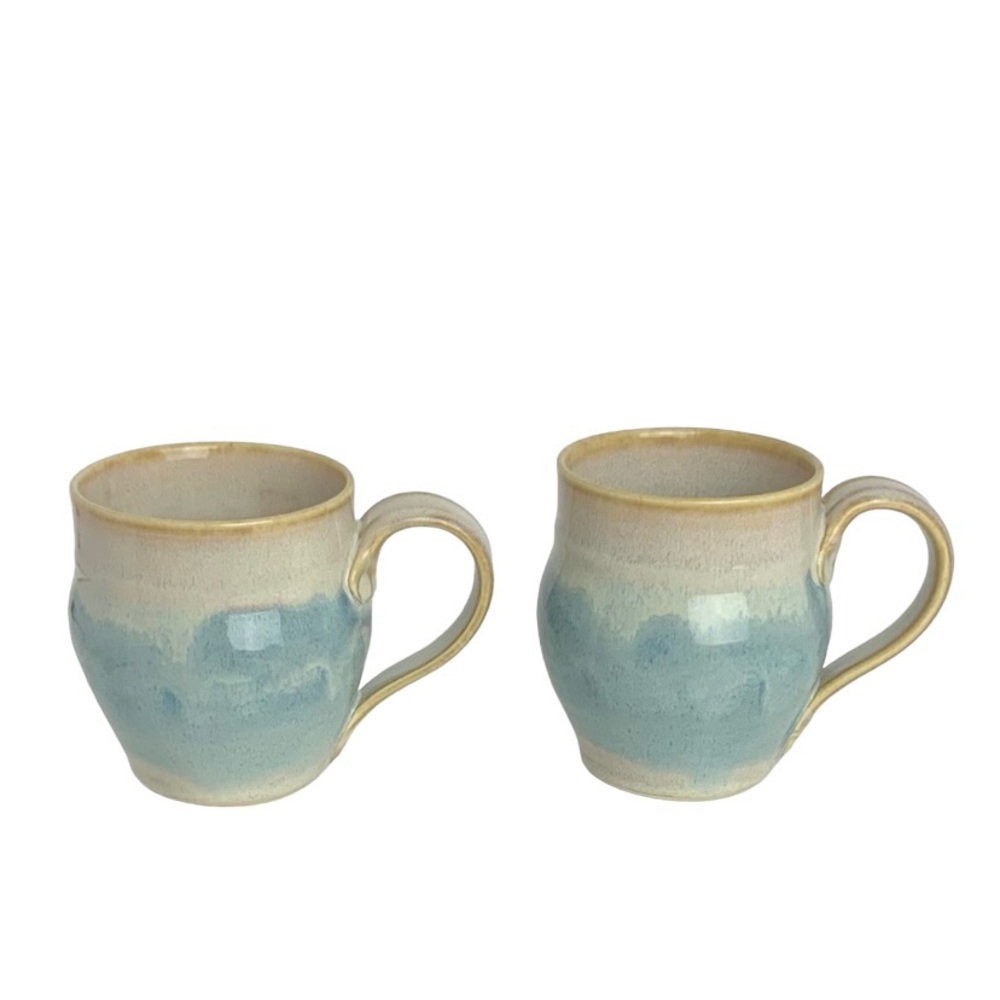 Handmade Stoneware Mugs Set of 2